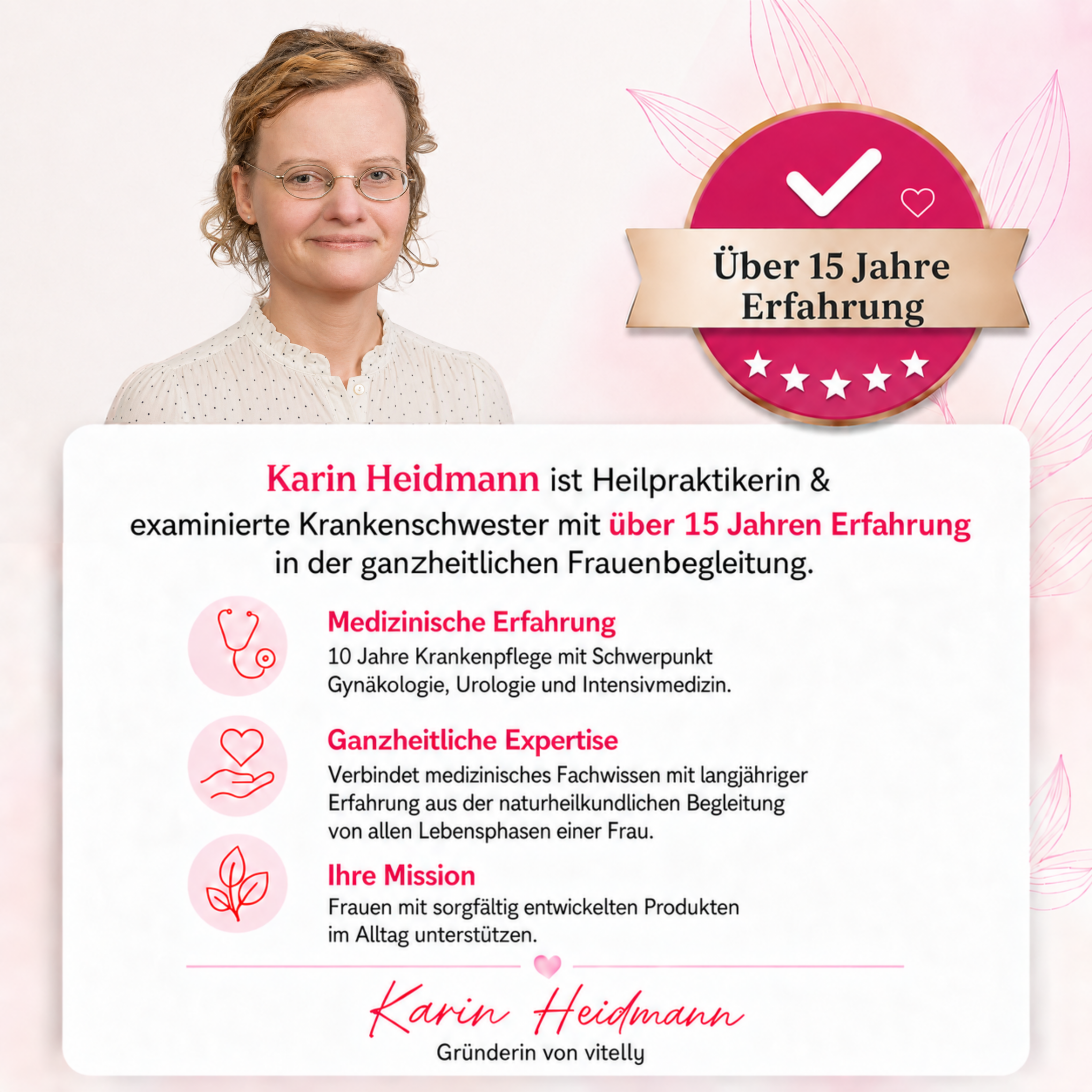 Gründerin Von Vitelly.de Karin Heidmann, Heilpraktikerin Und Krankenschwester Gründerin Von Vitelly.de Karin Heidmann, Heilpraktikerin Und Krankenschwester
