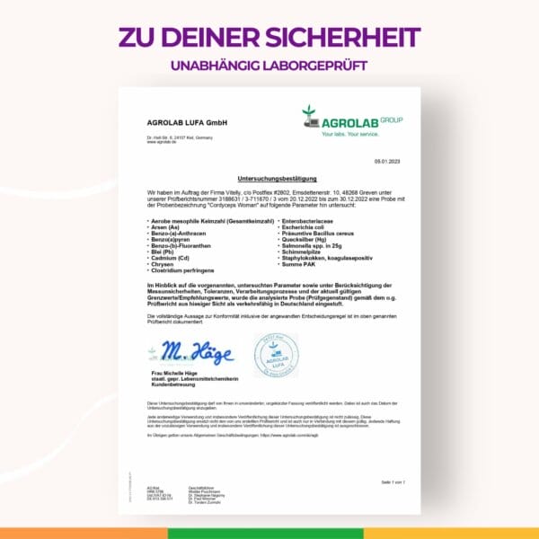 Cordyceps Woman agrolab laborgeprüft