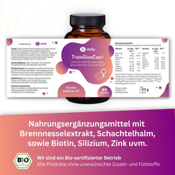 Trpleglowcaps Haut, Haare Und Nägel Kapseln.