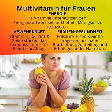 Vitalitaet Hormonbalance Multivitamin–taegliche Unterstuetzung Multivitamin Fuer Frauen Essenzielle Vitamine Frauen Vitamine Energie Immuns (4)