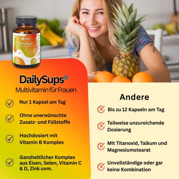Vitalitaet Hormonbalance Multivitamin–taegliche Unterstuetzung Multivitamin Fuer Frauen Essenzielle Vitamine Frauen Vitamine Energie Immuns (8)