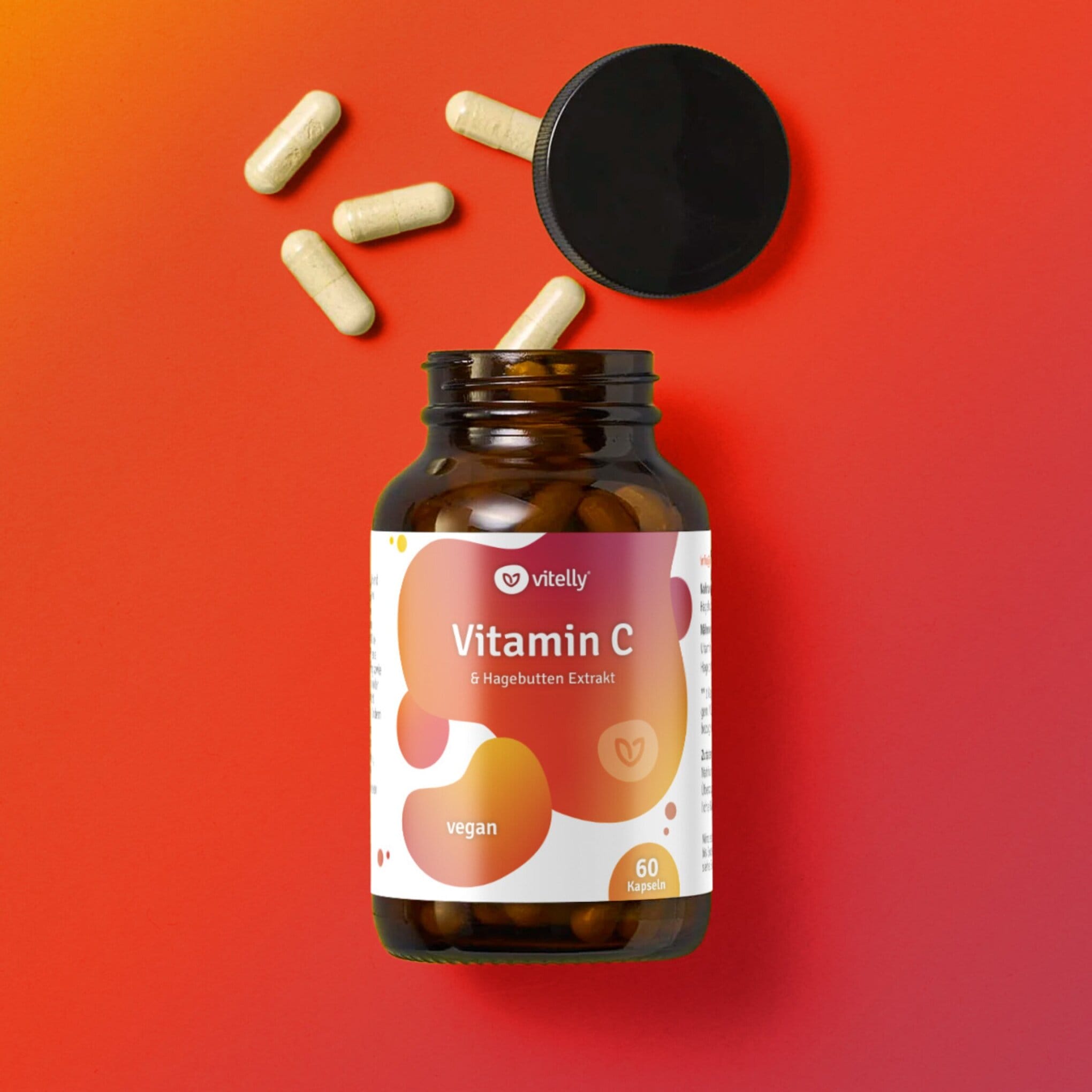Vitamin C Komplex, Abwehrkräfte Stärk, Hagebutten Extrakt, Gepuffertes Vitamin C, Vegan & Frei Von Zusätzen, Immunsystem Unterstützung, Kollagenbildu ( (1)